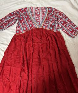 v-neck anarkali