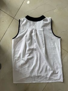 Sleeveless White Top