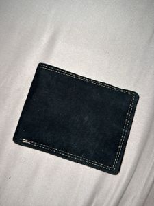 Suede Leather Black Wallet