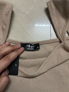 Beautiful beige and tan colour crop top