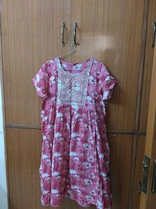 Heavy Embroidery Neck Magenta Kurta