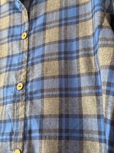Blue checked Kurta