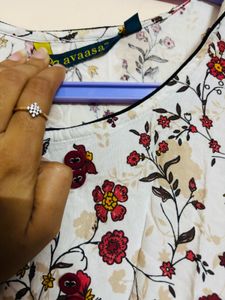White Floral Avasa Frock
