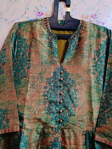 🇳🇿💫🎀Elegant Green &amp; Gold Ethnic Gown