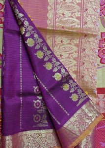 Elegant Purple Kanjivaram Silk Saree