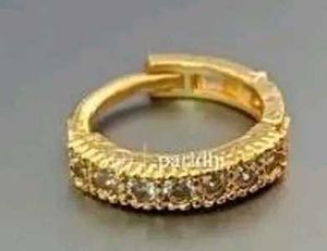 Gold Plated Ad Stones Nose Ring