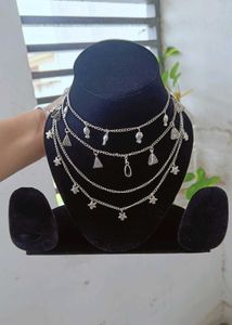 Oxidised Layered Silver Necklace