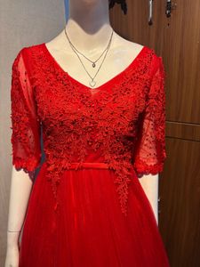 Red Ethnic Gown