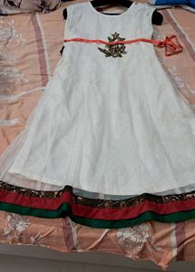 White Net Design  Kurti