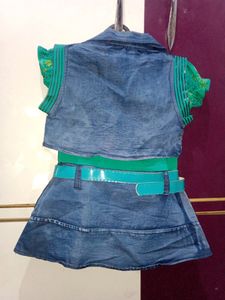 1-2 YrSea Green Midi With Jacket And Belt