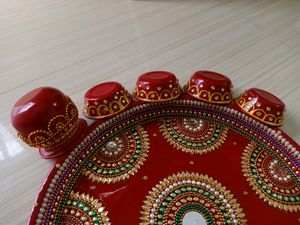 🪔Handmade Stainless Steel Pooja Thali Set🪔