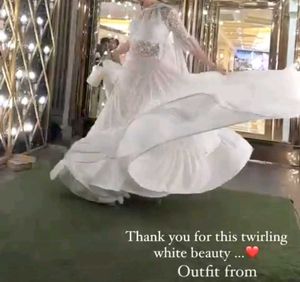 3 Set Flared designer hot stylish White Kurta Se