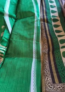 NEW Green Art Silk Saree
