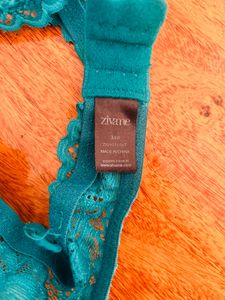Greenish Blue Halter neck Bra