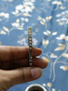 6 Metallic Mirror &amp; Pearl Bangle Set 2 Pair