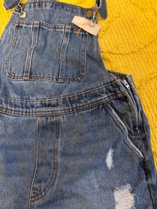 Denim Overalls Shorts