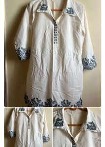 Floral Print Cotton Kurti Set