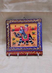 Handed painted wooden key holder