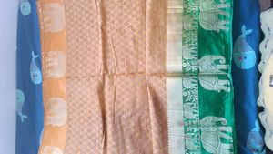 Silk Cotton Yellow Saree