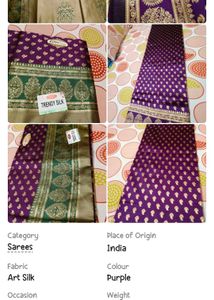 Cotton Silk Saree Banarasi Style With Blouse Piece