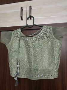 Sage Green Stunning Festive-Wear Lehenga 🧚🏻🥻
