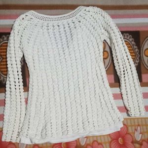 White Crochet Top