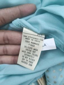 W Brand Cyan Color Kurti