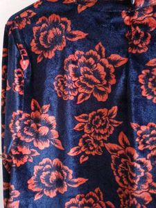 Floral Print Velvet Crop Top