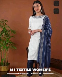Elegant Navy Blue Kurta Set