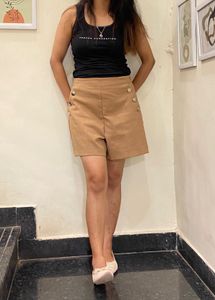 Sale !!!Zara Tan Button Shorts