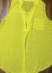 Yellow Sleeveless Top