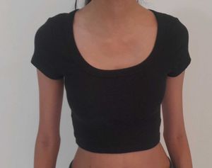 H&amp;M cropped ribbed t shirt
