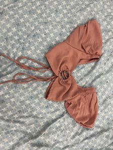 Blush Tie-Back Crop Top