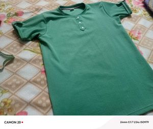 Green Henley Shirt - Casual Style