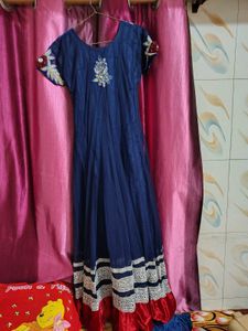 Navy Blue Anarkali Suit Wedding Season