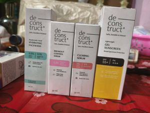 Deconstruct Facewash Serums And Gel Sunscreen