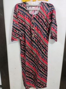 New Straight Printed Multicolor Kurti Size S=38