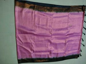 Elegant Pink Silk Saree
