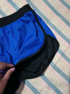 Blue &amp; Black Workout Shorts