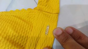 Yellow Textured Bralette