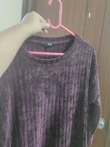 Plum Velvet Top