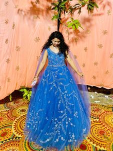 Royal Blue Embellished Gown