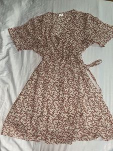 Floral Print Wrap Dress
