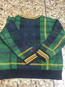 Plaid Knit Sweater