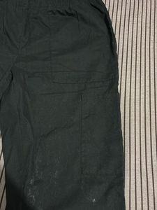 Black Cargo Cotton Pants