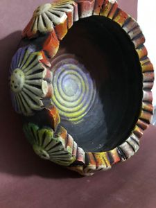 Vintage Floral Ceramic Planter