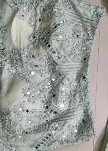 New Party Wear Pista Colour Indo Western Lehnga