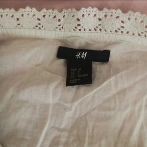 Coquette White Eyelet Lace Top – H&amp;M 🎀