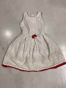 White Designer Frock Used But In Good Condition