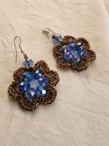Crochet Crystal Earrings